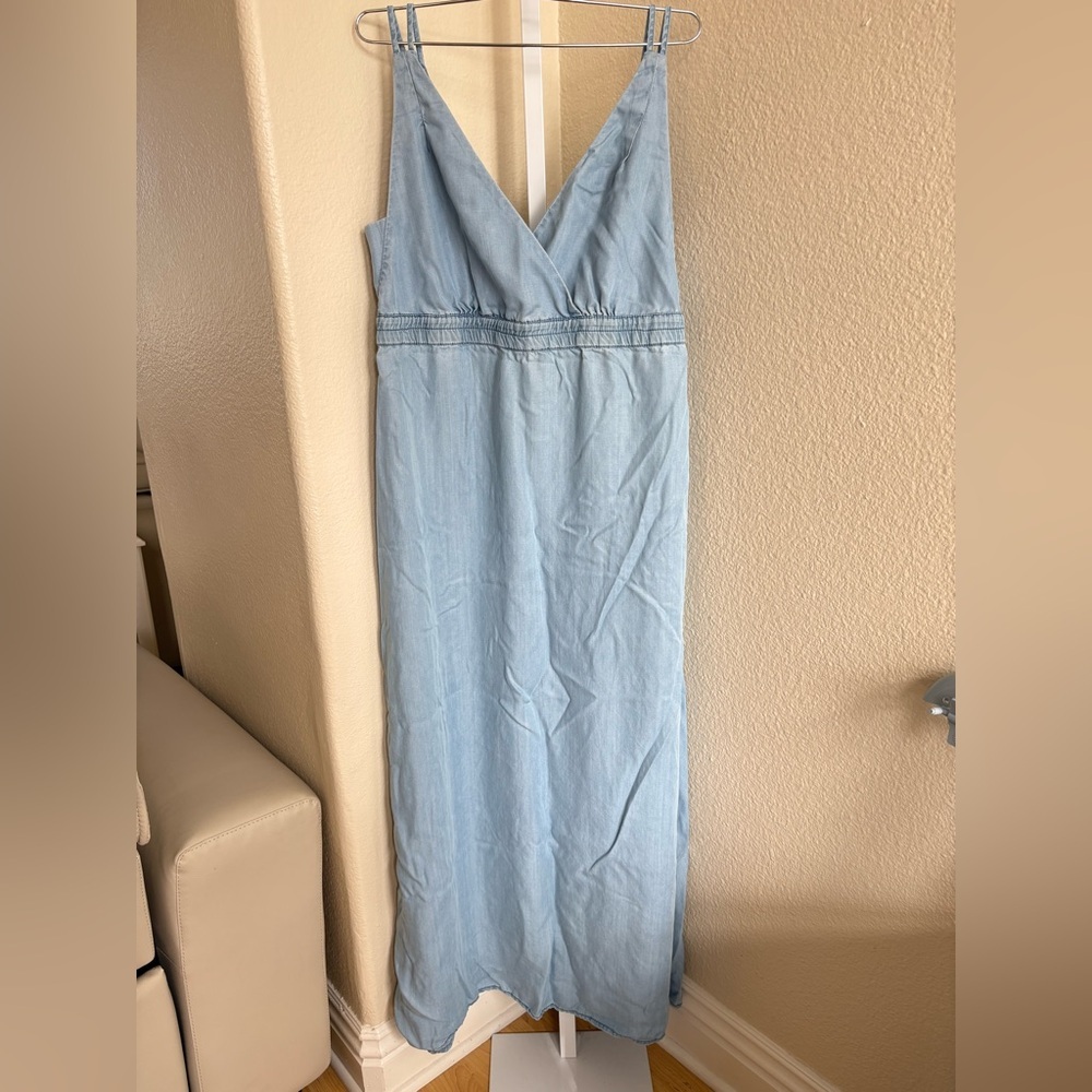Anthropologie Holding Horses Malpais Maxi Dress in Chambray Blue - Size 8 - Picture 5 of 8